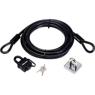 👉 Hangslot active Masterlock 8271EURDAT Stalen kabel en anker - 4,5m x 10mm 3520190934703