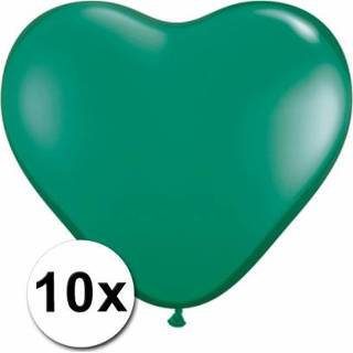 👉 Hart ballon active groen 10x ballonnen
