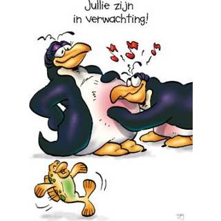 👉 Wit nederlands Zwangerschapskaarten | Dieren Pinguïn