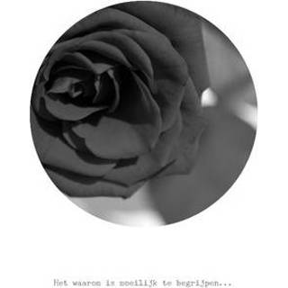 👉 Condoleance kaart met zwarte roos