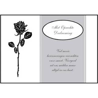 👉 Witte kaart met roos en mooie tekst