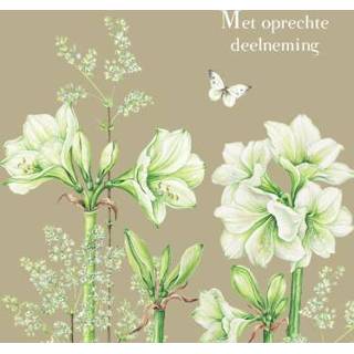 👉 Grijze kaart met witte bloemen