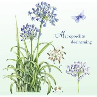 👉 Kaart met boeket van blauwe bloemetjes