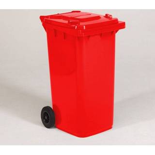 👉 Rood 2-wiel container, 580x740x1070 mm, 240 ltr, met deksel, 8719667010698