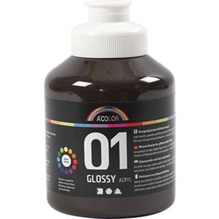 👉 Bruin A' Color 01 glossy acrylverf fles 500 ml