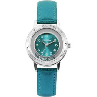 👉 Horloge kinderen Dazzling Diamonds Aquablauwe Kids met Horlogeband