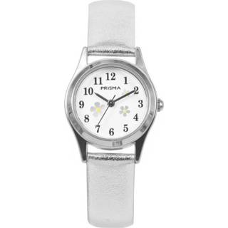 👉 Little Flower Wit Meisjes Horloge met Metallic Horlogeband