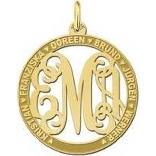 👉 Hanger goud medium Names4ever Monogram met Namen van GMH018