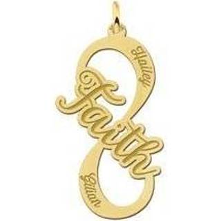 👉 Hanger goud Names4ever Faith Infinity van - Graveer Sieraad