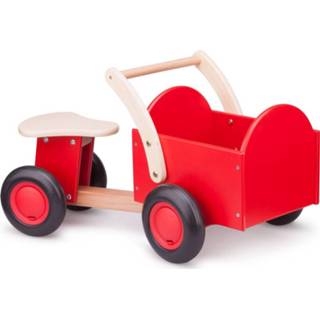 👉 Bakfiets rood onbekend New Classic Toys: rood/blank 37x63x28 cm 8718446114008