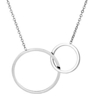 👉 Edelstalen Anker Collier met Dubbele Opengewerkte Cirkel Hanger