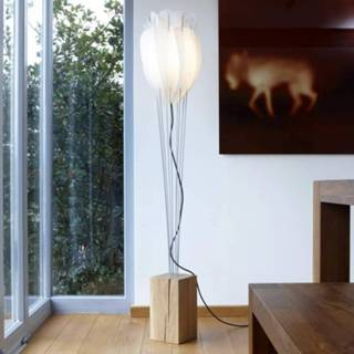 👉 Vloerlamp eiken Decoratieve Tulip natuur