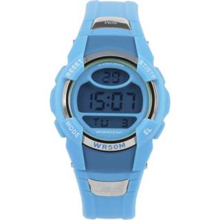 👉 Horloge blauwe silicone kinderen Hiker Digitaal Kids met Lichtblauwe Horlogeband