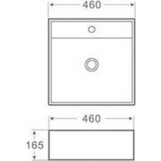 👉 Larx Wastafel 46 x 46 cm Wit