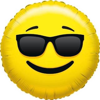 👉 Ronde smiley ballon cool 45 cm