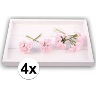 👉 Roze satijn 48 Kleine roosjes van 12cm