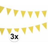 👉 Vlaggenlijn gele witte 3x verjaardags met stippen 4 m