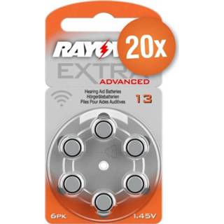 👉 Voordeelpak Rayovac gehoorapparaat batterijen - Type 13 (oranje) - 20 x 6 stuks