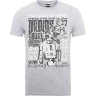 👉 Poster t-shirts s grijs Star Wars Droids Rock T-shirt - 5056185779472