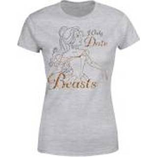 Shirt beauty belle s t-shirts vrouwen grijs zwart Disney en het Beest I Only Date Beast Dames T-shirt -