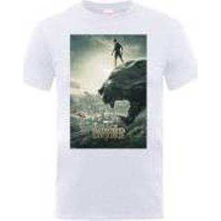 👉 Poster t-shirts Black Panther s wit zwart T-shirt - 5056185749819