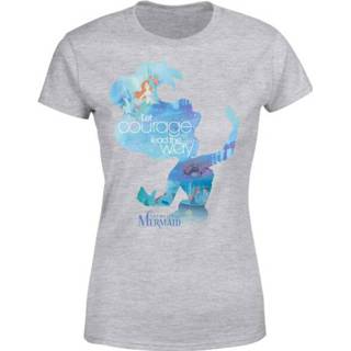 👉 Shirt t-shirts XXL vrouwen grijs Disney De Kleine Zeemeermin Ariel Courage Dames T-shirt -