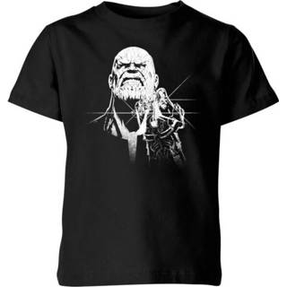 👉 Shirt Avengers Infinity War t-shirts kinderen zwart Marvel Fierce Thanos Kinder T-shirt - 11-12 Years