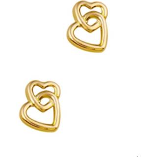 👉 Oorknop geelgoud glanzen vrouwen active glanzend TFT Oorknoppen Open Hartjes 6 mm x 5.5 8718834340668