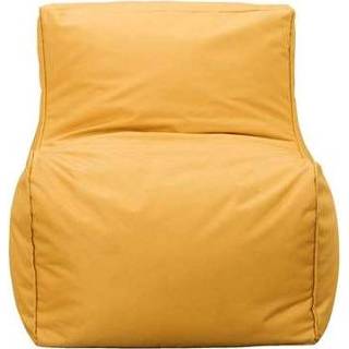👉 Loungestoel okergeel geel polyester Lebel - 80x60x65 cm Leen Bakker 8717237151598