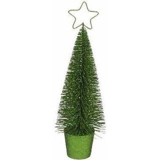 👉 Kerstboom groen kunststof Glitter kerstboompje 30 cm 8719538300354