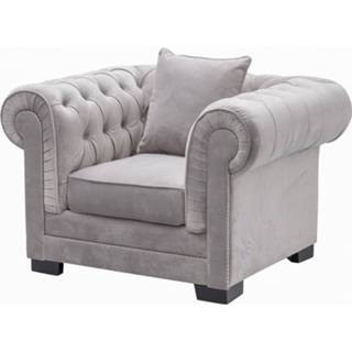 👉 Fauteuil active grijs Chesterfield Classic Velvet Light Grey 118x96x77cm 5901775352910