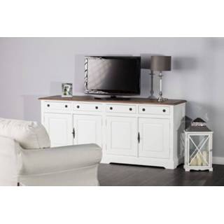 👉 Dressoir active Aston 4 deuren + lades white&natural 190x48x80cm 5901775003065