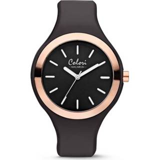 👉 Horloge zwart Colori Macaron 5-COL503 - silconen band 44 mm 8719497230020