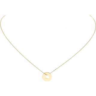 👉 Halsketting gouden Glow Collier Met Hanger - Rond Plaatje Hart 42+3cm 202.2057.45 8712121615057