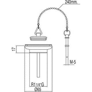 Afvoerplug messing Complementos zonder overloop stop met ketting 13463910 8429546420523