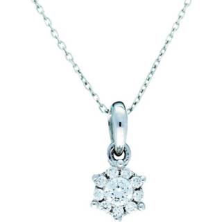 👉 Halsketting witgouden diamant Glow Collier met Hanger 0.09ct. Ankerschakel 44 cm 202.3023.42 8712121616221