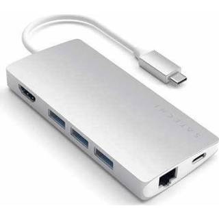 👉 Aluminium zilver Satechi USB-C Multi-Port Adapter 4K Ethernet V2 879961007133