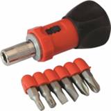 👉 Silverline 7-delige stubbie ratelschroevendraaier set