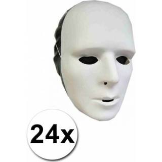 👉 Wit volwassenen 24x masker om zelf te beschilderen