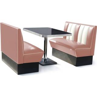 👉 Tafel rose 2 x Classic Dinerbooth Dusty +