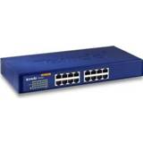 👉 Switch blauw Tenda TEG1016D Unmanaged network L2 Gigabit Ethernet (10/100/1000) 1U 6932849403312