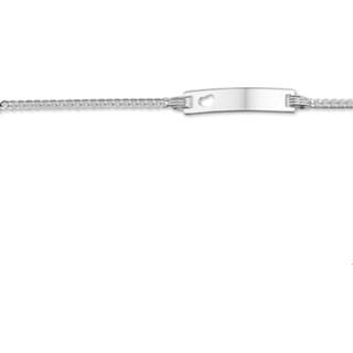 Graveer armband zilver gerhodineerd active unisex TFT Graveerarmband Hart Gourmet Plaat 4,2 mm 9-11cm 11 cm 8718834433544