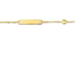 👉 Graveer armband geelgoud unisex active goudkleurig TFT Graveerarmband Hart Plaat 4,0 Mm 9 - 11 Cm 8718834100569