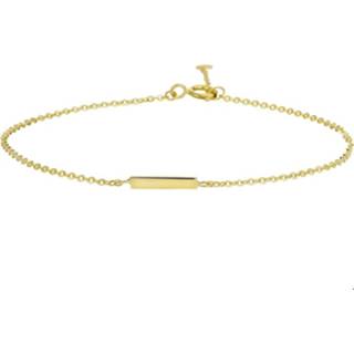 👉 Armband goud geelgoud active vrouwen goudkleurig TFT Balkje 1,1 mm 16,5 - 18,5 cm 8718834486786