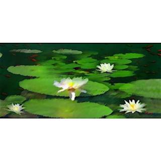 👉 Olieverf medium witte schilderij De waterlelies