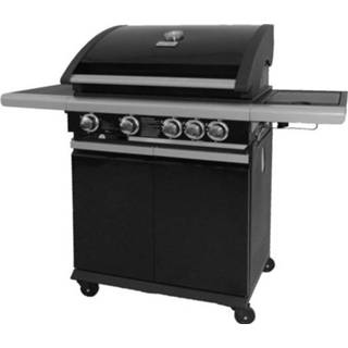 👉 Zwart staal gasbarbecue Patton patio chef 4+ burner nova black 8712024099688