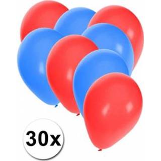 30x Ballonnen in IJslandse kleuren Ballon 30x Ballonnen in IJslandse kleuren