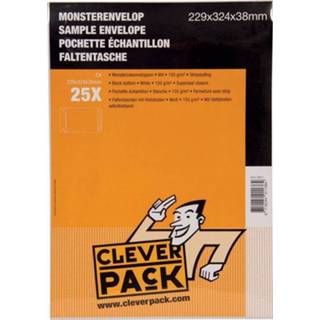 👉 Stripsluiting wit Cleverpack monsterenveloppen, ft 229 x 324 38 mm, met stripsluiting, wit, pak van 25 stuks 8719244011384