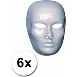 👉 Gezichtmasker wit volwassenen mannen Heren gezicht maskers 6 st