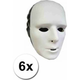 👉 Wit volwassenen 6x masker om zelf te beschilderen